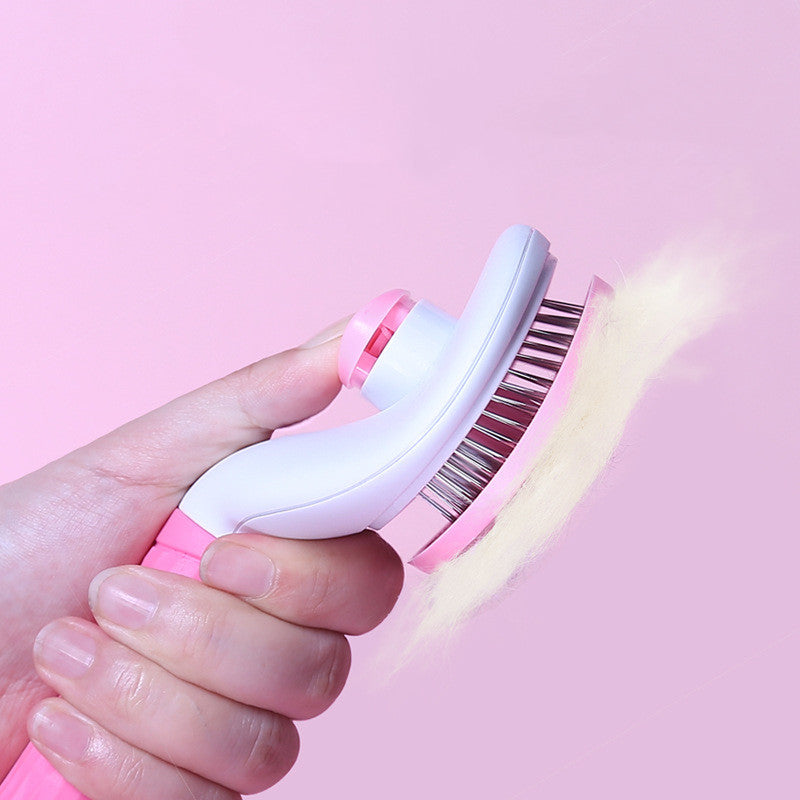 Finally, a Pet Brush That Cleans Itself - No Fur Mess, No Frustration