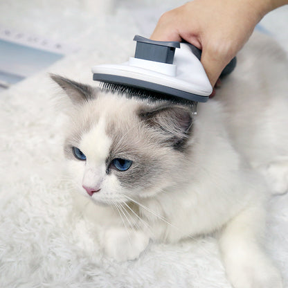 Finally, a Pet Brush That Cleans Itself - No Fur Mess, No Frustration